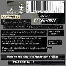 1973 12 07 - 1999 PAUL McCARTNEY AND WINGS - BAND ON THE RUN - 4 -25TH ANNIVERSARY EDITION - 0C 064 o 05503 - 7 24349 91761 3 - pic 1
