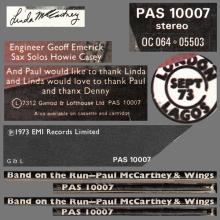 1973 12 07 - 1973 PAUL McCARTNEY AND WINGS - BAND ON THE RUN - 1A - PAS 10007 - 0C 064 o 05503 - UK - pic 4