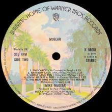 1974 09 24 MIKE McGEAR - McGEAR - WEA WARNER BROS RECORDS - K 56051 - UK  - pic 8