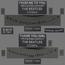 1976 03 06 HOL ⁄ HOL The Beatles The Singles Collection 1962-1970 - R 5015 - From Me To You ⁄ Thank You Girl - BS 45 - pic 2