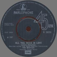 1976 03 06 HOL ⁄ UK The Beatles The Singles Collection 1962-1970 - R 5620 - All You Need Is Love ⁄ Baby, You're A Rich Man - BS  - pic 1