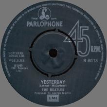 1976 03 06 UK The Beatles The Singles Collection 1962-1970 - Yesterday ⁄ I Should Have Known Better - R 6013   - pic 1