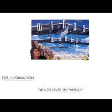 1976 12 10 a Wings Over Amerika Paul McCartney Wings Over The World Press Kit - pic 7