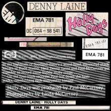 1977 05 06 DENNY LAINE - HOLLY DAYS - EMI - EMA 781 - 0C 064-98 541 -UK - pic 4
