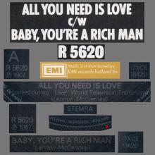 1977 HOL The Beatles The Singles Collection 1962-1970 - ECI - R 5620 - All You Need Is Love ⁄ Baby, You're A Rich Man - Beatles  - pic 3