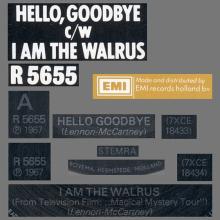 1977 HOL The Beatles The Singles Collection 1962-1970 - ECI - R 5655 - Hello, Goodbye ⁄ I Am The Walrus - Beatles Holland - pic 1