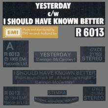 1977 HOL The Beatles The Singles Collection 1962-1970 - ECI - R 6013 - Yesterday ⁄ I Should Have Known Better - pic 1