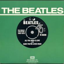 1977 UK The Beatles The Singles Collection 1962-1970 - R 5620 - All You Need Is Love ⁄ Baby, You're A Rich Man - World Records - pic 1