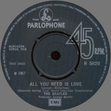 1977 UK The Beatles The Singles Collection 1962-1970 - R 5620 - All You Need Is Love ⁄ Baby, You're A Rich Man - World Records - pic 1