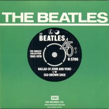 1977 UK The Beatles The Singles Collection 1962-1970 - R 5786 - The Ballad Of John And Yoko ⁄ Old Brown Shoe - World Records - pic 1