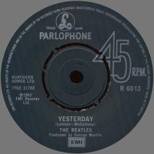 1977 UK The Beatles The Singles Collection 1962-1970 - R 6013 - Yesterday ⁄ I Should Have Known Better - World Records - pic 1