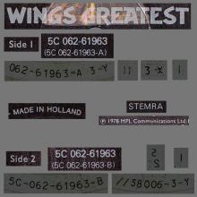 1978 12 01 PAUL McCARTNEY - WINGS GREATEST - 5C 062-61963 - HOLLAND - A-B - pic 1