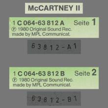 1980 05 16 PAUL McCARTNEY - McCARTNEY II - 1C 064-63 812 - GERMANY - pic 1