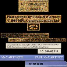 1980 05 16 PAUL McCARTNEY - McCARTNEY II - 1C 064-63 812 - GERMANY - pic 4