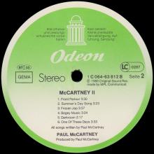 1980 05 16 PAUL McCARTNEY - McCARTNEY II - 1C 064-63 812 - GERMANY - pic 6