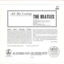 1981 12 07 UK The Beatles E.P.s Collection - GEP 8891 - All My Loving - A - pic 2