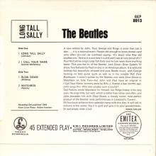 1981 12 07 UK The Beatles E.P.s Collection - GEP 8913 - Long Tall Sally - B - pic 2