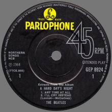 1981 12 07 UK The Beatles E.P.s Collection - GEP 8924 - A Hard Day's Night (extracts from the Album) - B - pic 3