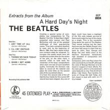 1981 12 07 UK The Beatles E.P.s Collection - GEP 8924 - A Hard Day's Night (extracts from the Album) - A - pic 2