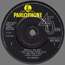 1981 12 07 UK The Beatles E.P.s Collection - GEP 8931 - Beatles For Sale - B - pic 4