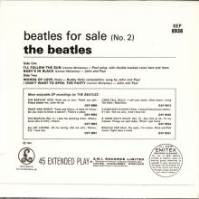 1981 12 07 UK The Beatles E.P.s Collection - GEP 8938 - Beatles For Sale No.2 - B - pic 2
