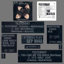 1981 12 07 UK The Beatles E.P.s Collection - GEP 8948 - The Beatles Yesterday - A - pic 3