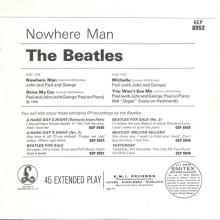 1981 12 07 UK The Beatles E.P.s Collection - GEP 8952- The Beatles Nowhere Man - A - pic 2