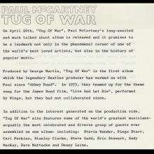 1982 04 26 a Paul McCartney Tug Of War - Press Pack - pic 8