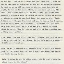 1982 04 26 b Paul McCartney Tug Of War - Press Pack - pic 7