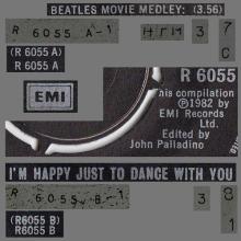 1982 05 24 - C - BEATLES MOVIE MEDLEY ⁄ I'M HAPPY JUST TO DANCE WITH YOU -  R 6055 - PUSH-OUT CENTER - pic 1