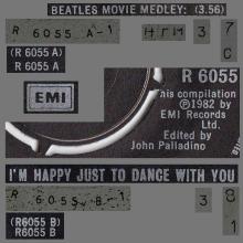 1982 12 07 THE BEATLES SINGLES COLLECTION - BSCP1 - R 6055 - A - MOVIE MEDLEY / I'M HAPPY JUST TO DANCE WITH YOU - pic 1