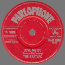 1982 12 07 THE BEATLES SINGLES COLLECTION - BSCP1 - R 4949 - B - LOVE ME DO ⁄ P.S. I LOVE YOU - pic 1