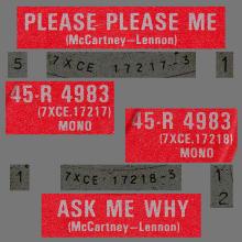 1982 12 07 THE BEATLES SINGLES COLLECTION - BSCP1 - R 4983 - B - PLEASE PLEASE ME ⁄ ASK ME WHY - pic 1