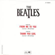 1982 12 07 THE BEATLES SINGLES COLLECTION - BSCP1 - R 5015 - A - FROM ME TO YOU / THANK YOU GIRL - pic 2