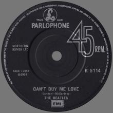 1982 12 07 THE BEATLES SINGLES COLLECTION - BSCP1 - R 5114 - B - CAN'T BUY ME LOVE ⁄ YOU CAN'T DO THAT - pic 1