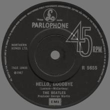 1982 12 07 THE BEATLES SINGLES COLLECTION - BSCP1 - R 5655 - B - HELLO , GOODBYE - I AM THE WALRUS  - pic 1