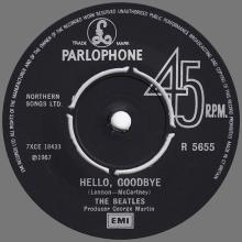 1982 12 07 THE BEATLES SINGLES COLLECTION - BSCP1 - R 5655 - A - HELLO , GOODBYE / I AM THE WALRUS - pic 1