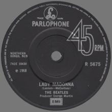 1982 12 07 THE BEATLES SINGLES COLLECTION - BSCP1 - R 5675 - B - LADY MADONNA ⁄ THE INNER LIGHT - pic 1