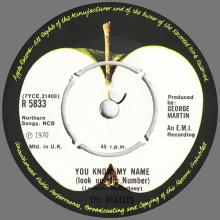 1982 12 07 THE BEATLES SINGLES COLLECTION - BSCP1 - R 5833 - A - LET IT BE / YOU KNOW MY NAME (LOOK UP THE NUMBER) - pic 4