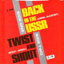 1982 12 07 THE BEATLES SINGLES COLLECTION - BSCP1 - R 6016 - A - BACK IN THE U.S.S.R. / TWIST AND SHOUT  - pic 2