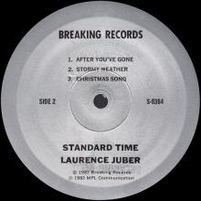1982 00 00 LAURENCE JUBER - STANDARD TIME - MAISIE -  BREAKING RECORDS - BREAK 1 - USA - SIGNED - pic 6