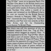 1983 10 17 c Pipes Of Peace - Paul McCartney Press Kit - pic 3