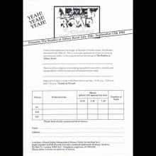 1983 THE BEATLES AT ABBEY ROAD - JULY 18 SEPTEMBER 11 TH 1983 - FLYER AND TICKET 1983 08 05 - pic 1