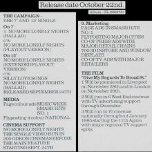 1984 09 24 Give My Regards To Broad Street - Press Kit - UK TESTPRESSING - Artwork LP And Single - Promo - pic 15
