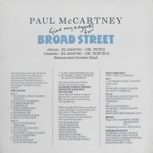 1984 09 24 Give My Regards To Broad Street - Press Kit - UK TESTPRESSING - Artwork LP And Single - Promo - pic 3