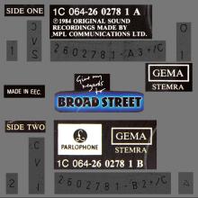 1984 10 22 PAUL McCARTNEY - GIVE MY REGARDS TO BROAD STREET - 064 26 0278 1 - 5 0999926 027814 -EEC - pic 1