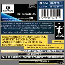 1984 10 22 PAUL McCARTNEY - GIVE MY REGARDS TO BROAD STREET - 064 26 0278 1 - 5 0999926 027814 -EEC - pic 1