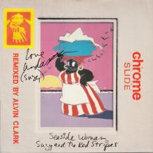 1986 07 07 SUZY AND THE RED STRIPES - SEASIDE WOMAN ⁄ B-SIDE TO SEASIDE - 12EMI 5572 - SIGNED BY LINDA -12 INCH - UK - pic 1