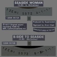 1986 07 07 SUZY AND THE RED STRIPES - SEASIDE WOMAN ⁄ B-SIDE TO SEASIDE - 12EMI 5572 - SIGNED BY LINDA -12 INCH - UK - pic 1
