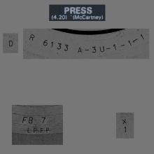 1986 07 14 - PAUL MCCARTNEY - PRESS - UK 7" TEST PRESSING - ONE SIDED - pic 3